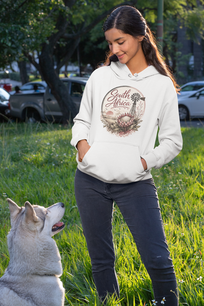 South Africa Protea Windmill - Ladies Hoodie