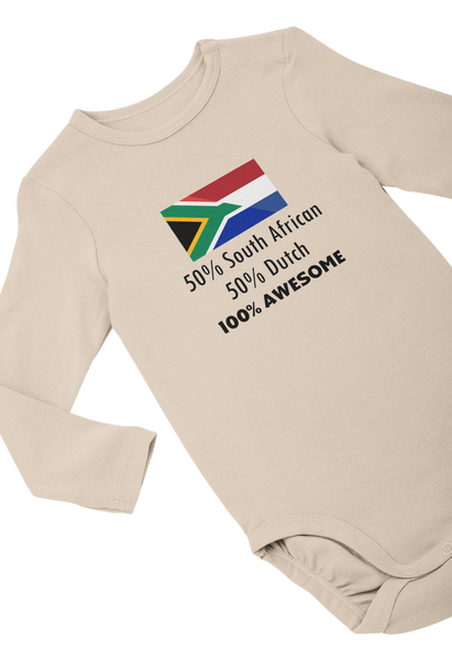 50% South African 50% Dutch 100% Awesome - Baby vest