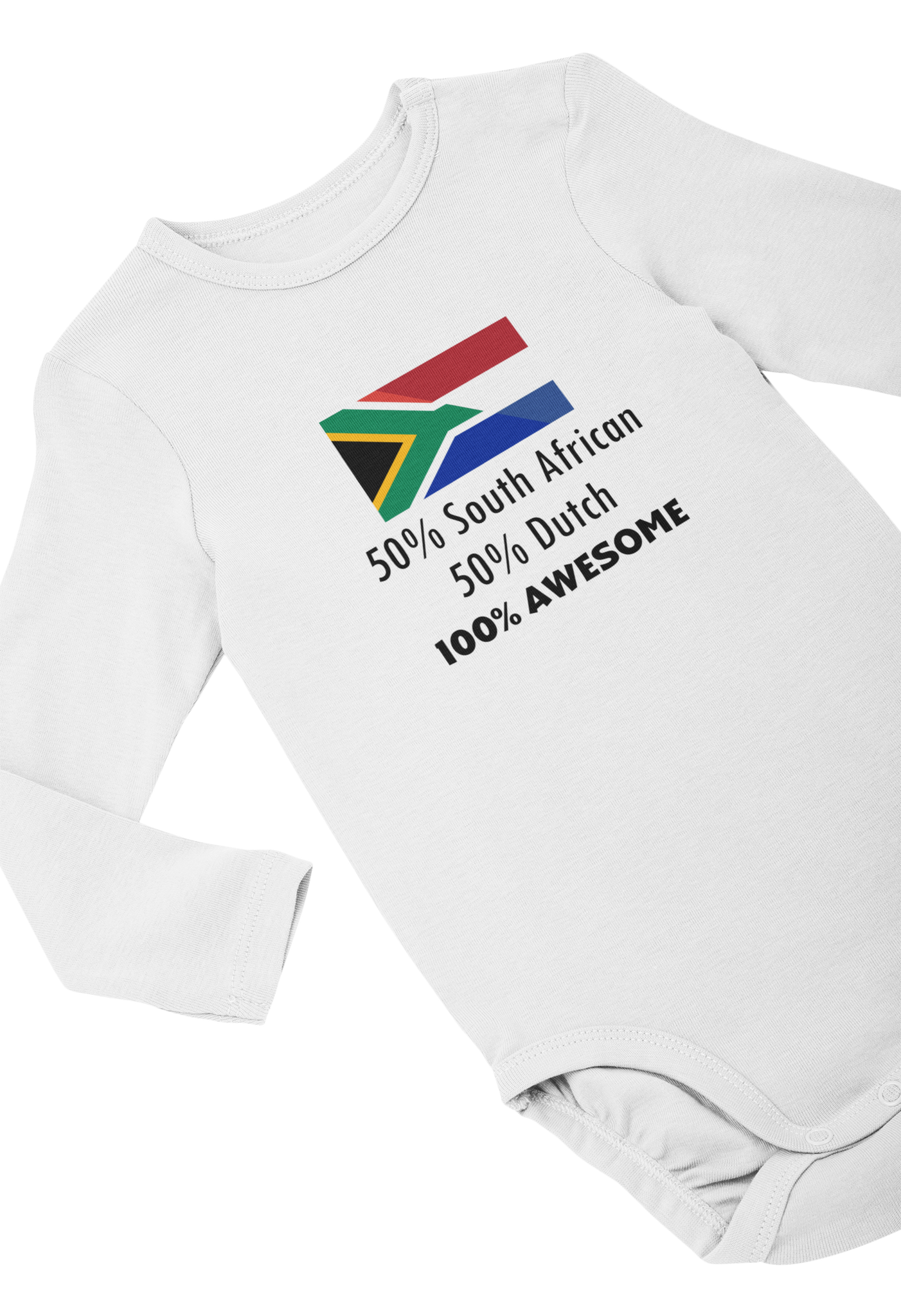 50% South African 50% Dutch 100% Awesome - Baby vest