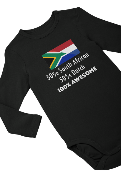 50% South African 50% Dutch 100% Awesome - Baby vest