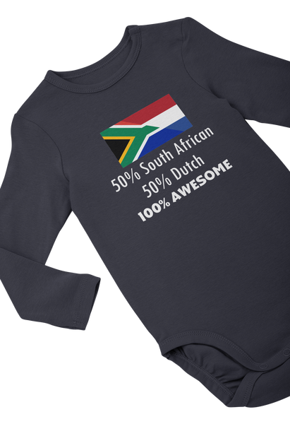 50% South African 50% Dutch 100% Awesome - Baby vest
