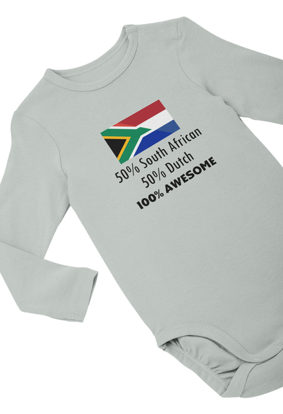 50% South African 50% Dutch 100% Awesome - Baby vest