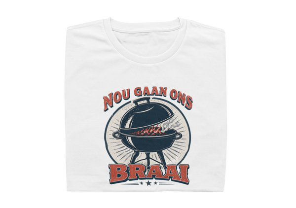 Nou Gaan Ons BRAAI - Mens Shirt