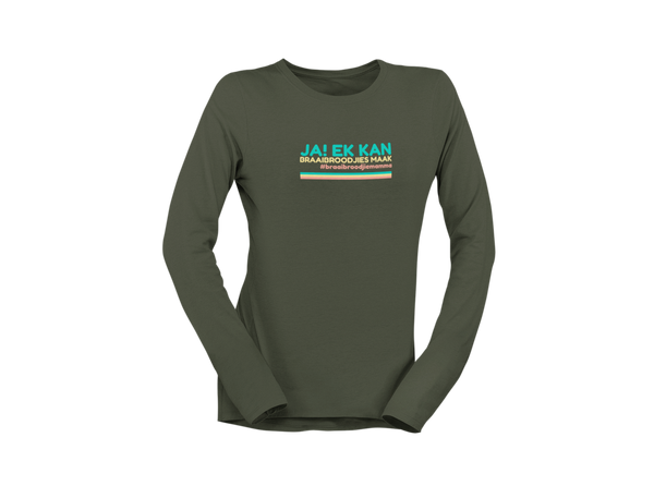 Ja! Ek Kan Braaibroodjies Maak - Ladies Longsleeve Shirt