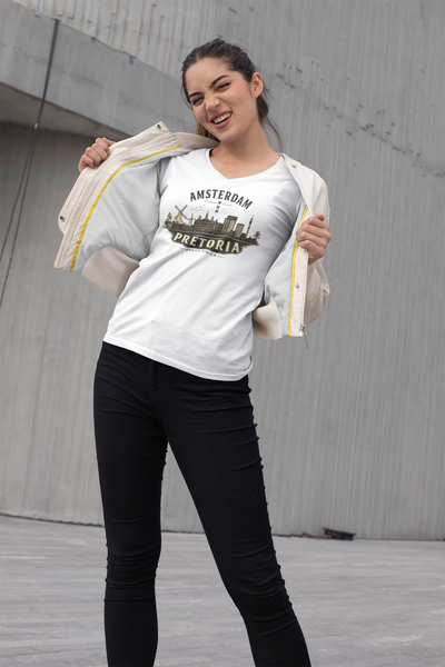Amsterdam vs Pretoria  - Ladies Shirt - V-Neck