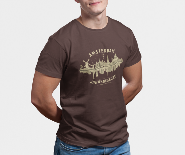 Amsterdam vs Johannesburg T-shirt, South African - Mens Shirt