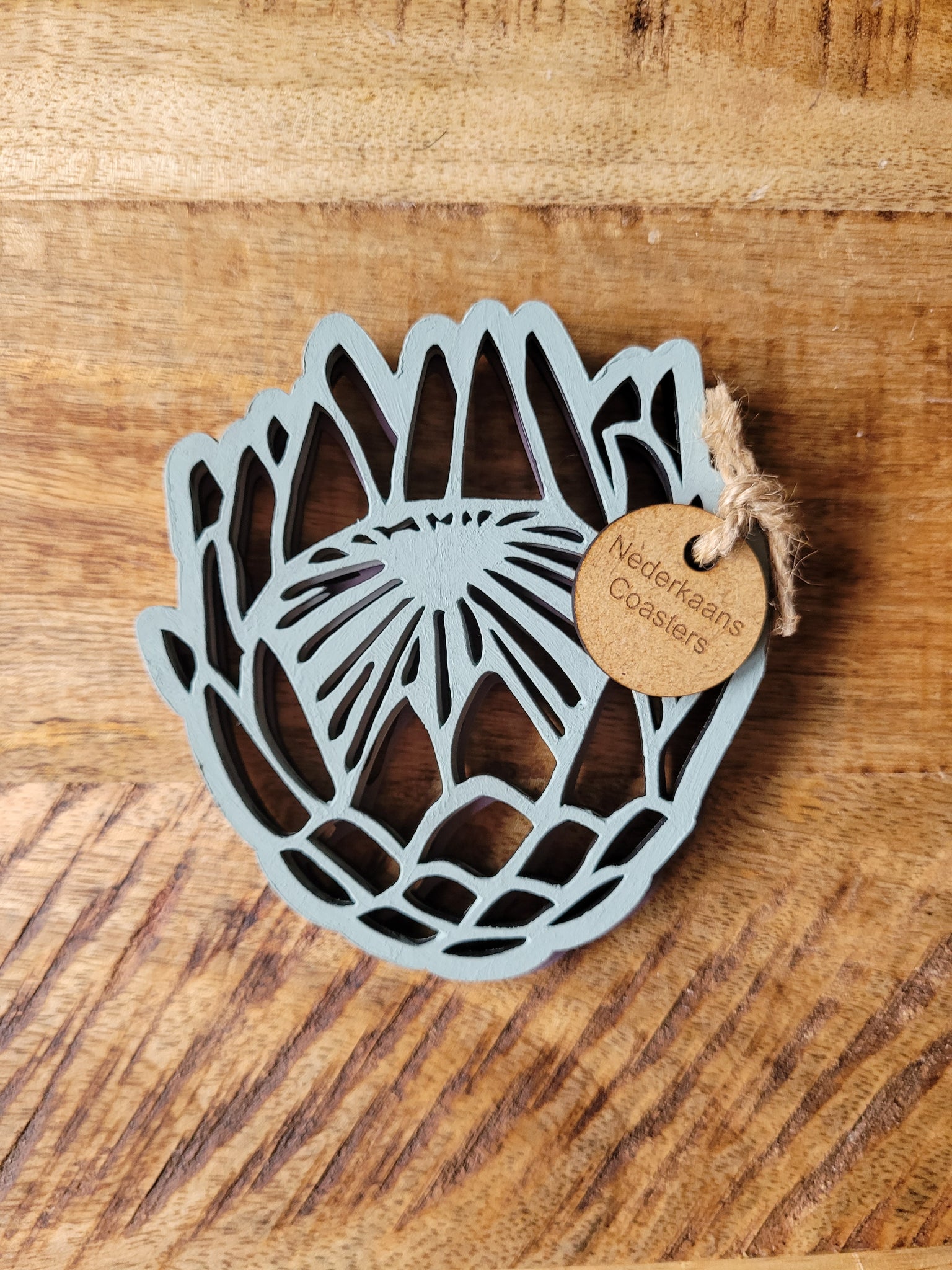 Protea Coasters - Duck Egg Blue Colour  (Set of 4)