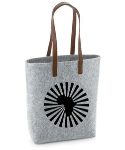 Africa- Felt Bag With Leather Handles