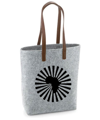 Africa- Felt Bag With Leather Handles