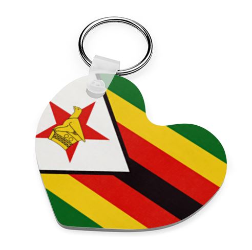 Zimbabwean Flag Keyring - Available In 3 Shapes