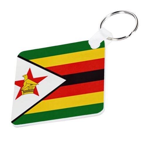 Zimbabwean Flag Keyring - Available In 3 Shapes