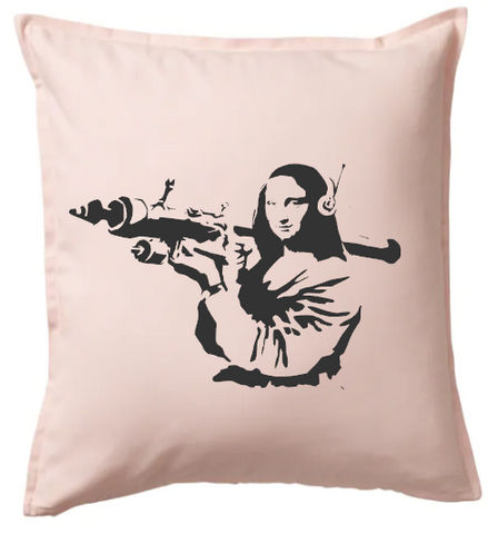 Artist Banksy - Monalisa Cushion Cover
