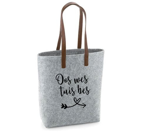Oos Wes Tuis Bes - Felt Bag With Leather Handles