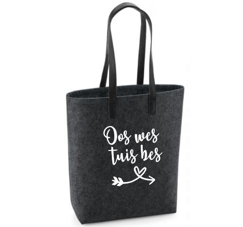 Oos Wes Tuis Bes - Felt Bag With Leather Handles