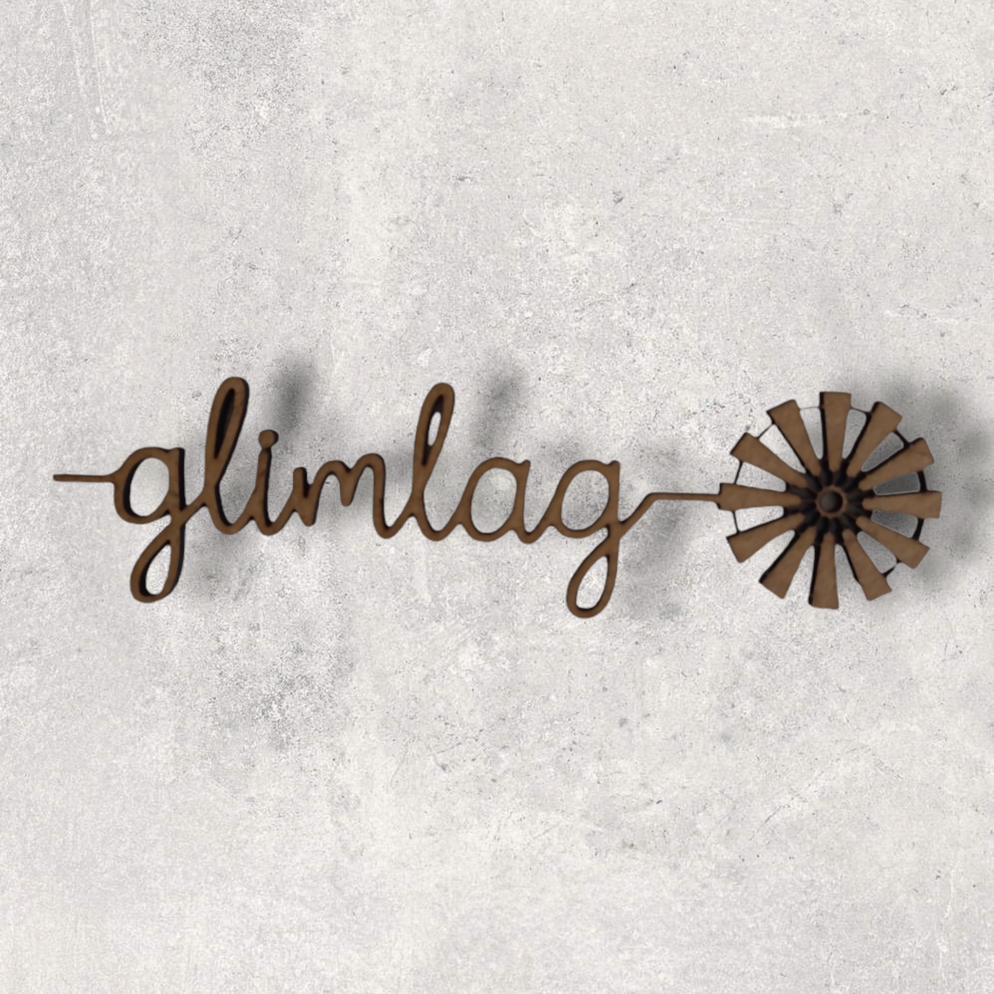 Afrikaans Word Cutout - Glimlag