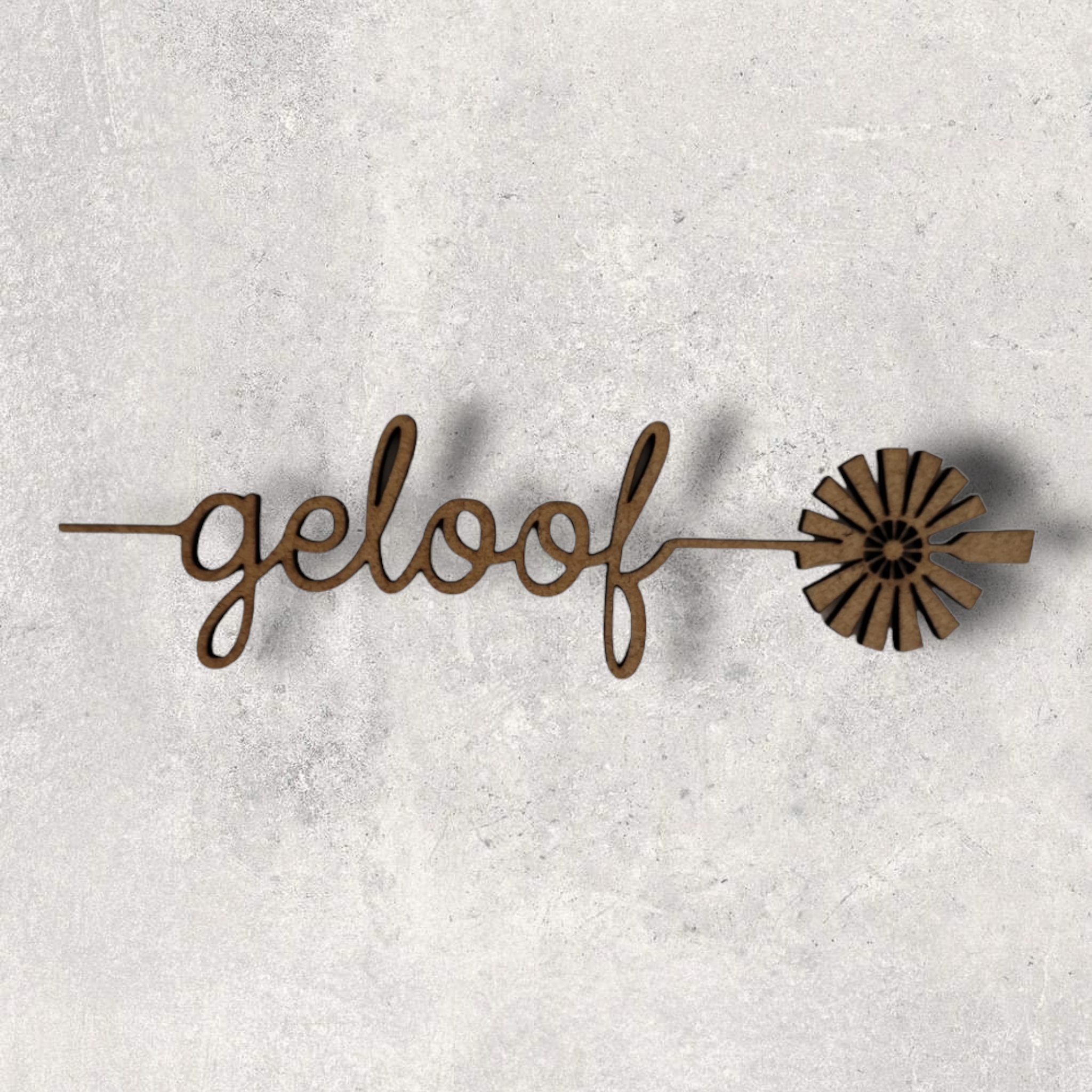 Afrikaans Word Cutout - Geloof