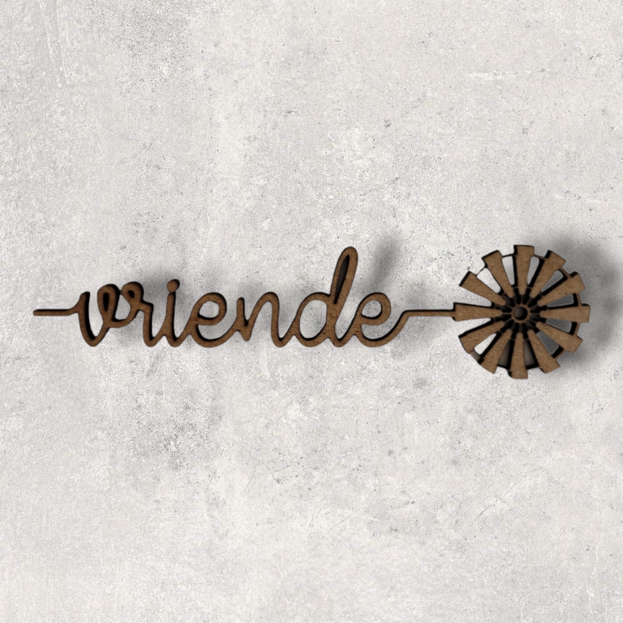 Afrikaans Word Cutout - Vriende