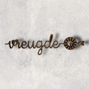 Afrikaans Word Cutout - Vreugde