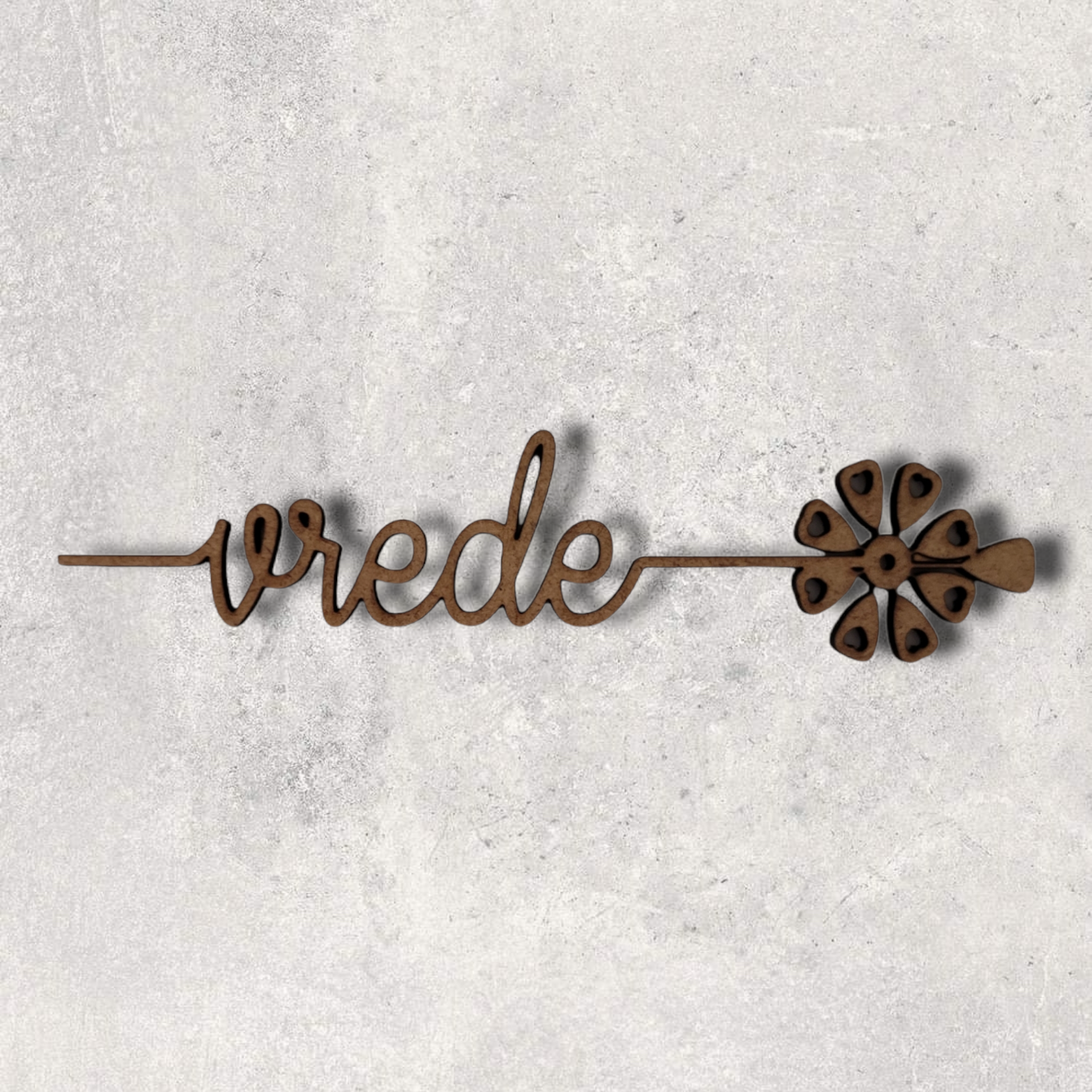 Afrikaans Word Cutout - Vrede