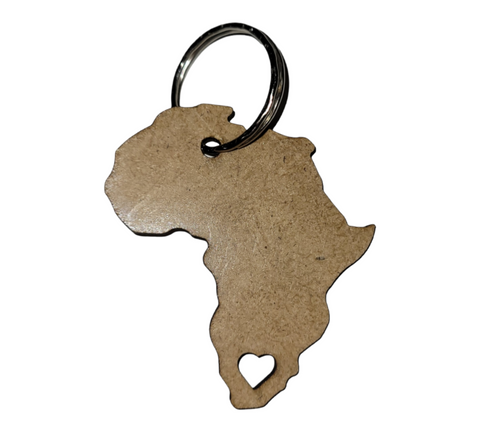Africa With Heart Keyring
