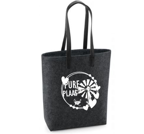 Pure Plaas - Felt Bag With Leather Handles