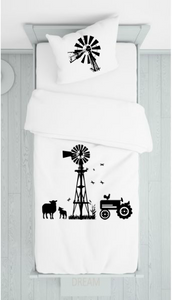 Farm and Windmill Bedcover