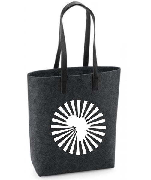 Africa- Felt Bag With Leather Handles