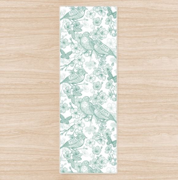Birds - Mint Green Table Runner