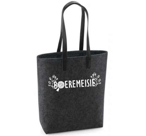 Boeremeisie - Felt Bag With Leather Handles