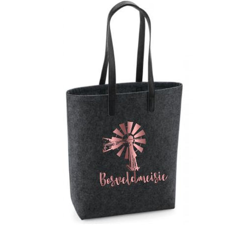 Bosveldmeisie - Felt Bag With Leather Handles