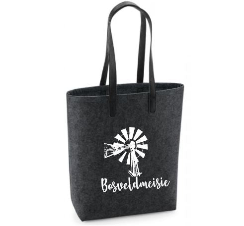 Bosveldmeisie - Felt Bag With Leather Handles