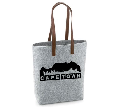 Cape Town- Felt Bag With Leather Handles
