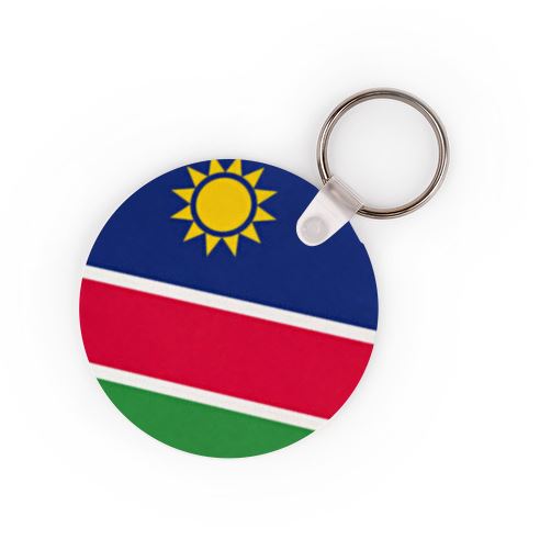 Namibia Flag Keyring - Available In 3 Shapes