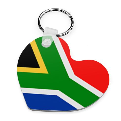 South African Flag Keyring - Available In 3 Shapes