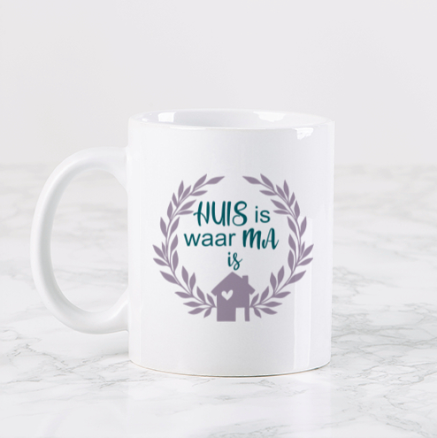 Huis Is Waar Ma Is - Conical Mug (1 Mug)