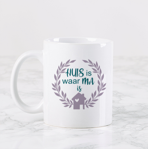 Huis Is Waar Ma Is - Conical Mug (1 Mug)