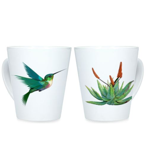 Hummingbird With Aloeplant - Conical Mug (1 Mug)