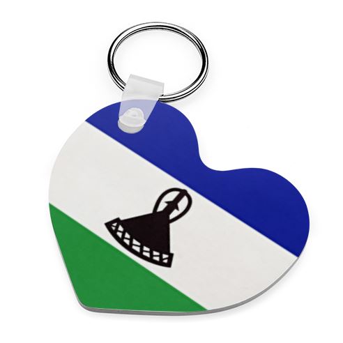 Lesotho Flag Keyring - Available In 3 Shapes