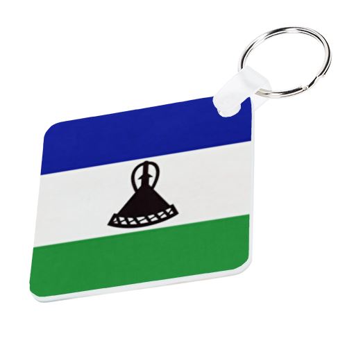 Lesotho Flag Keyring - Available In 3 Shapes