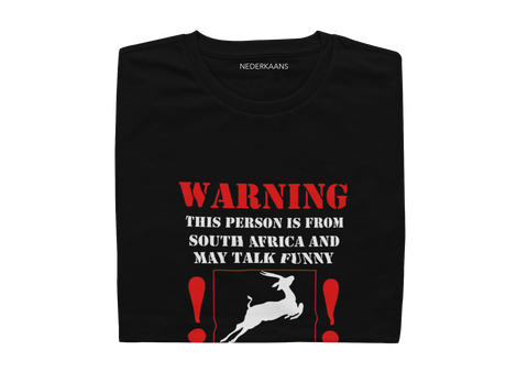 Warning This Person Is From South Africa And May Talk Funny - Mens Shirt