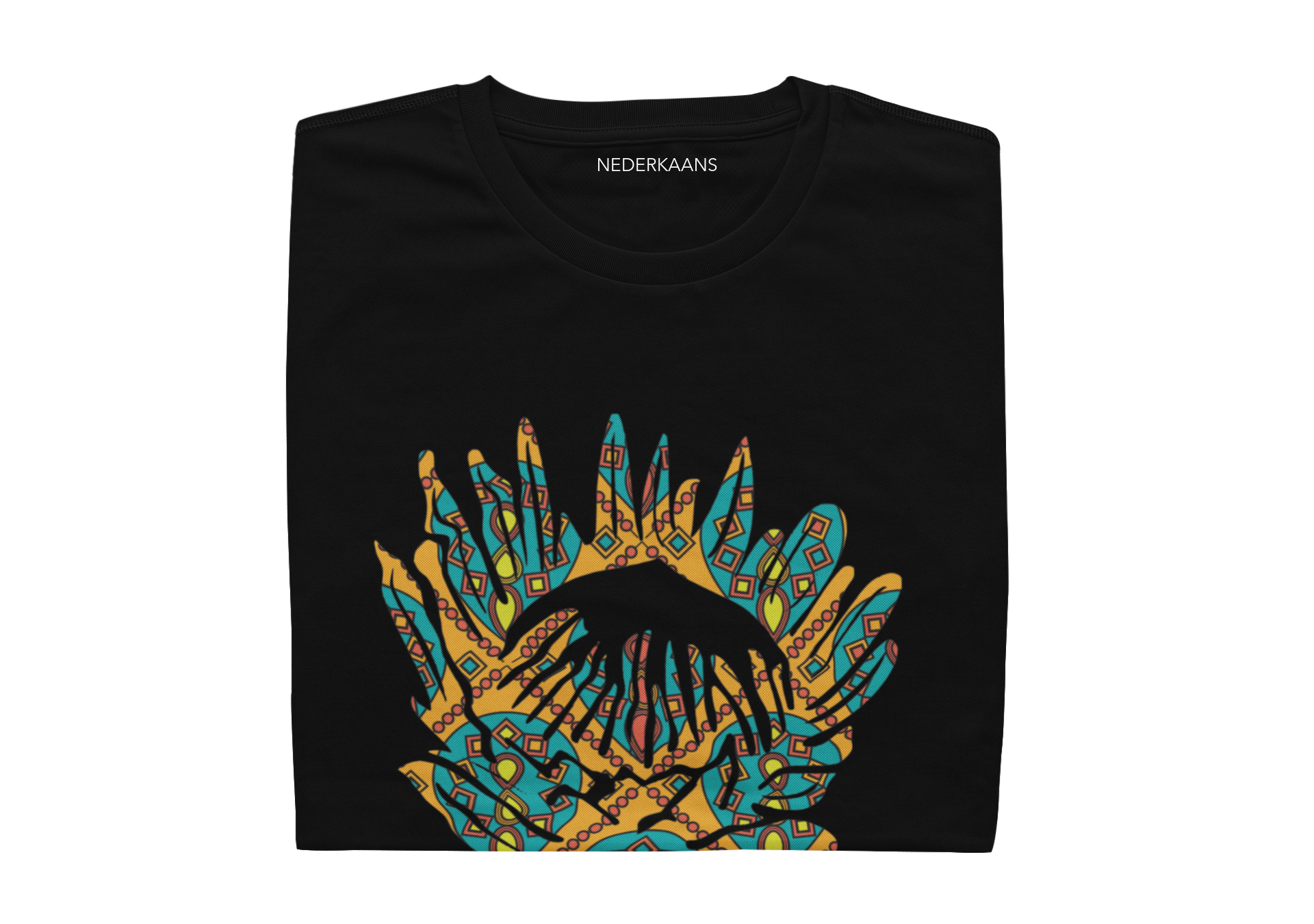Protea Design With Shweshwe Print - Ladies Shirt