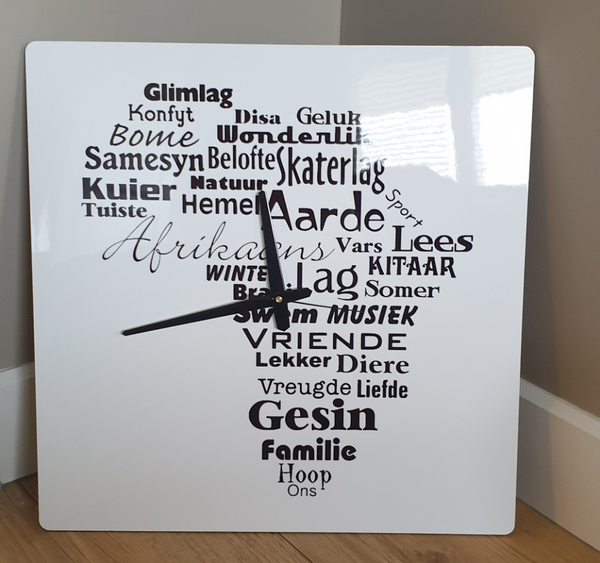 Africa Wall Clock - Afrikaans