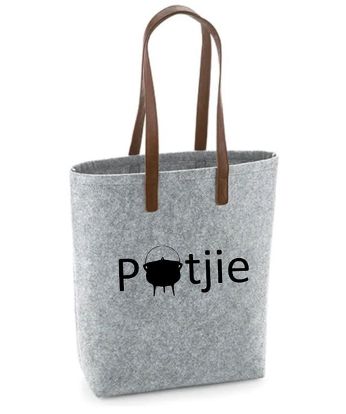 Potjie- Felt Bag With Leather Handles
