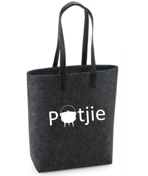 Potjie- Felt Bag With Leather Handles