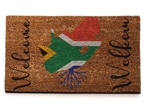 Welcome...Welkom..South African Roots...Flag... - Doormat