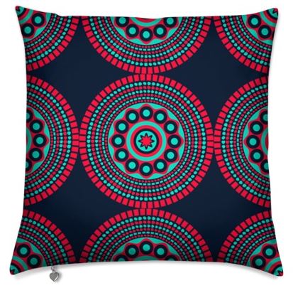 Red Black Shweshwe Cushion Cover