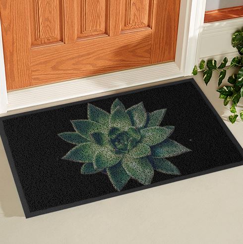 Succulent Doormat - Black