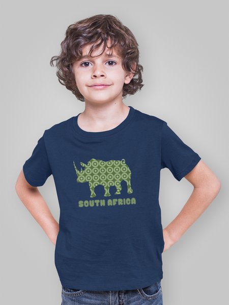 Rhino Shweshwe Print - Kids Shirt