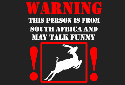 Warning This Person Is From South Africa And May Talk Funny - Mens Shirt