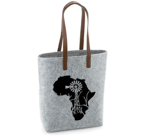Windmill Africa - Felt Bag With Leather Handles